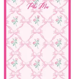 Over the Moon Sorority Floral Notepad ΦM