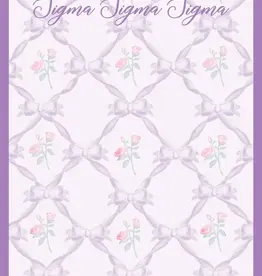 Over the Moon Sorority Floral Notepad ΣΣΣ
