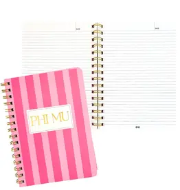 Duo Threads Sorority Stripe Notebook ΦM