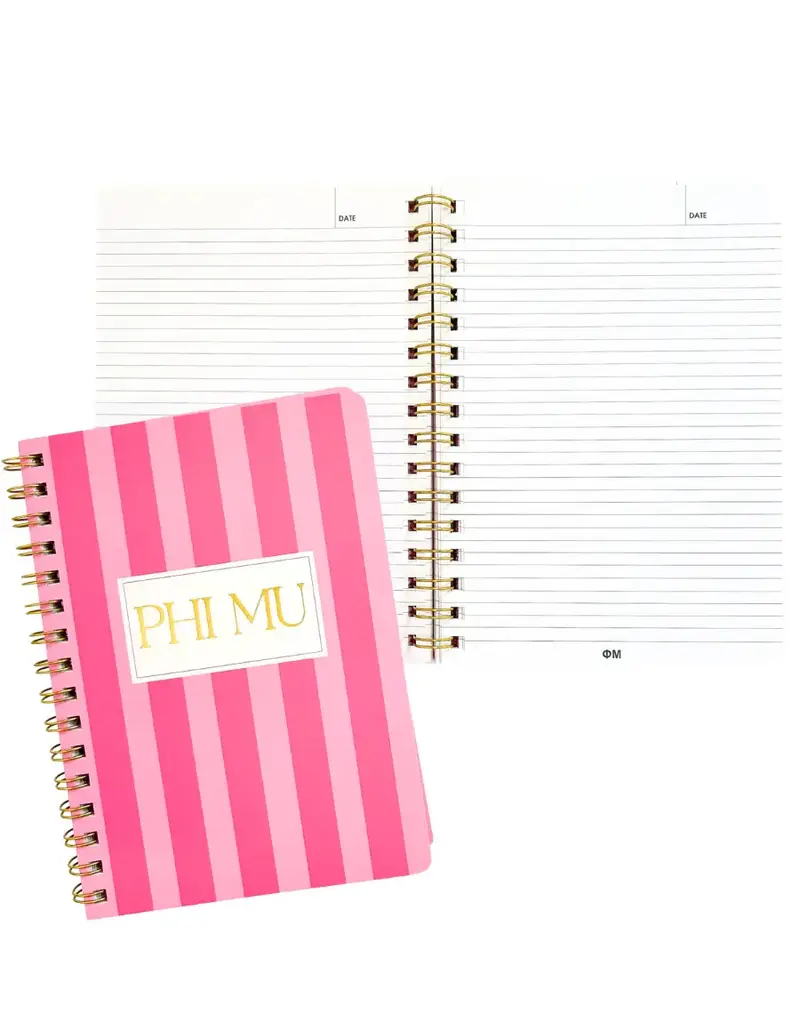 Duo Threads Sorority Stripe Notebook ΦM