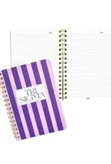 Duo Threads Sorority Stripe Notebook ΣΣΣ