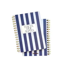Duo Threads Sorority Stripe Notebook ΘΦA