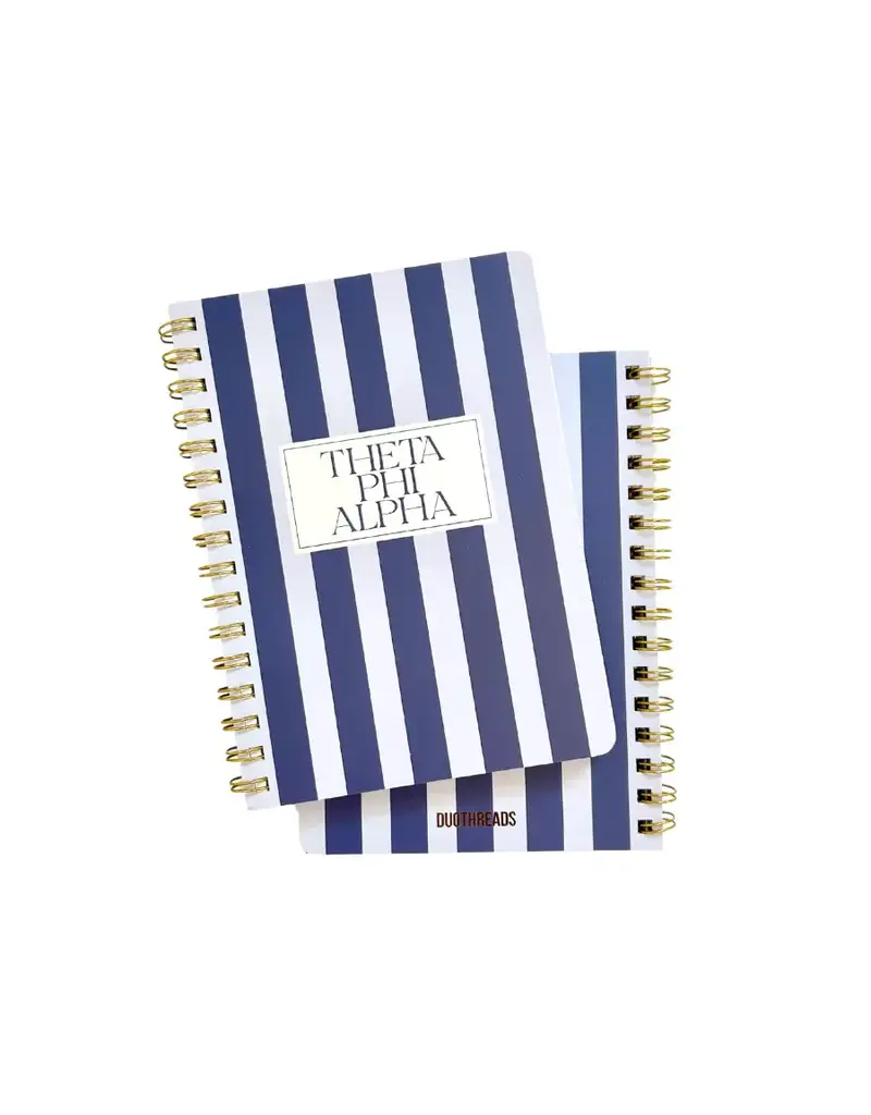 Duo Threads Sorority Stripe Notebook ΘΦA