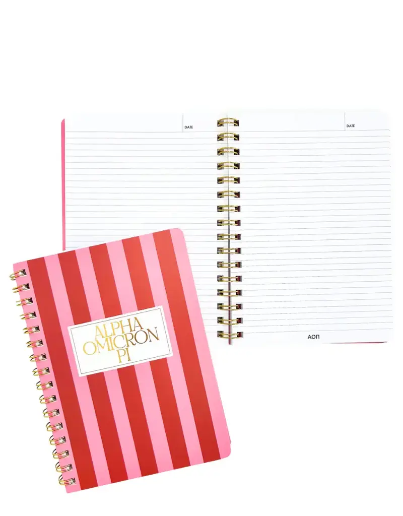 Duo Threads Sorority Stripe Notebook AOΠ