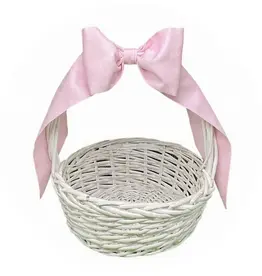 The Royalty Collection Pink Cotton Pique Basket Bow
