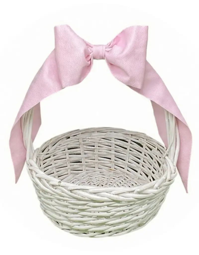 The Royalty Collection Pink Cotton Pique Basket Bow
