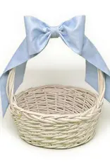 The Royalty Collection Blue Cotton Pique Basket Bow