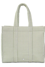 TRVL Quilted Go Go Tote - Pimlico Stripe Sage