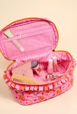 The Darling Effect Glam & Go Quilted Cosmetic Bag–Poppin' Petals Pink