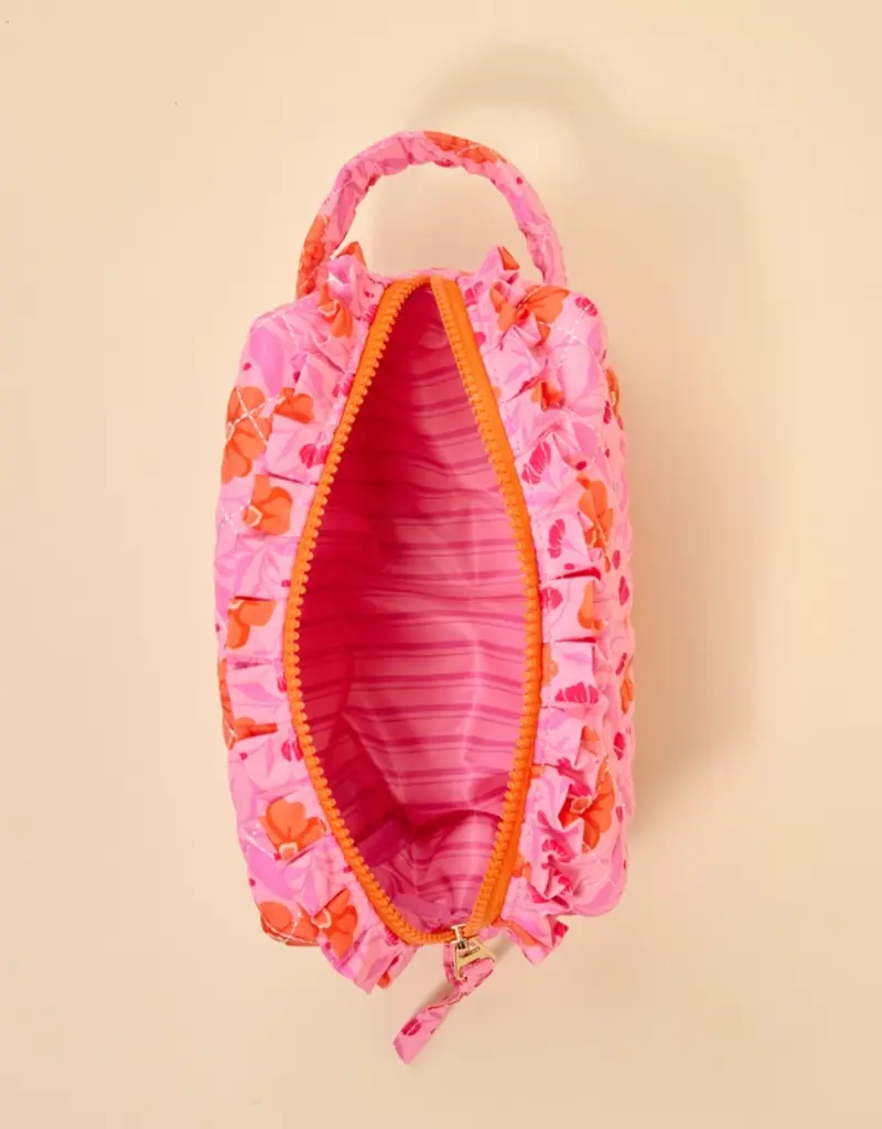 The Darling Effect Essentials Quilted Pouch - Poppin' Petals Pink