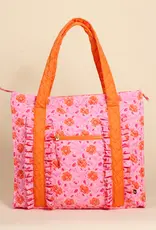 The Darling Effect The Everyday Quilted Tote Bag - Poppin' Petals Pink