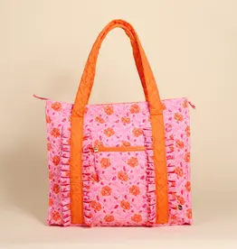 The Darling Effect The Everyday Quilted Tote Bag - Poppin' Petals Pink
