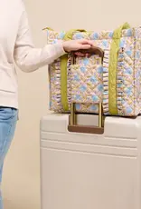 The Darling Effect The Everyday Quilted Tote Bag - Poppin' Petals Aqua