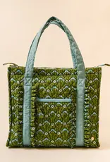 The Darling Effect The Everyday Quilted Tote Bag - Everbloom Forest