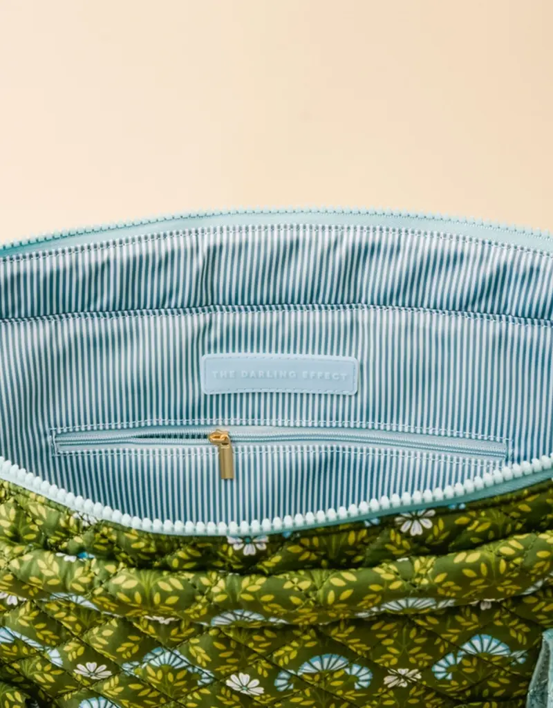 The Darling Effect The Everyday Quilted Tote Bag - Everbloom Forest