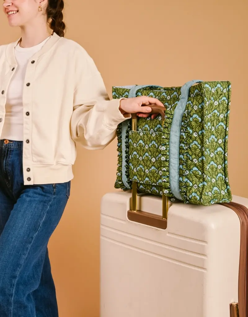 The Darling Effect The Everyday Quilted Tote Bag - Everbloom Forest