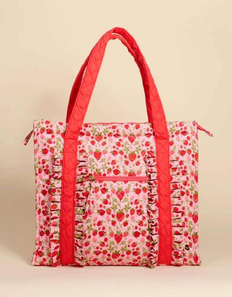 The Darling Effect The Everyday Quilted Tote Bag - Strawberry Fields