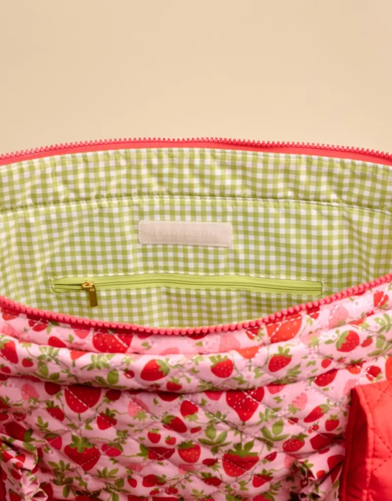 The Darling Effect The Everyday Quilted Tote Bag - Strawberry Fields