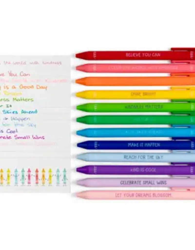 Callie Danielle Happy Colors Crayon Affirmations Pen Set