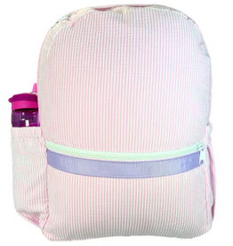 Oh Mint Medium Backpack w/ Pockets Princess Seersucker