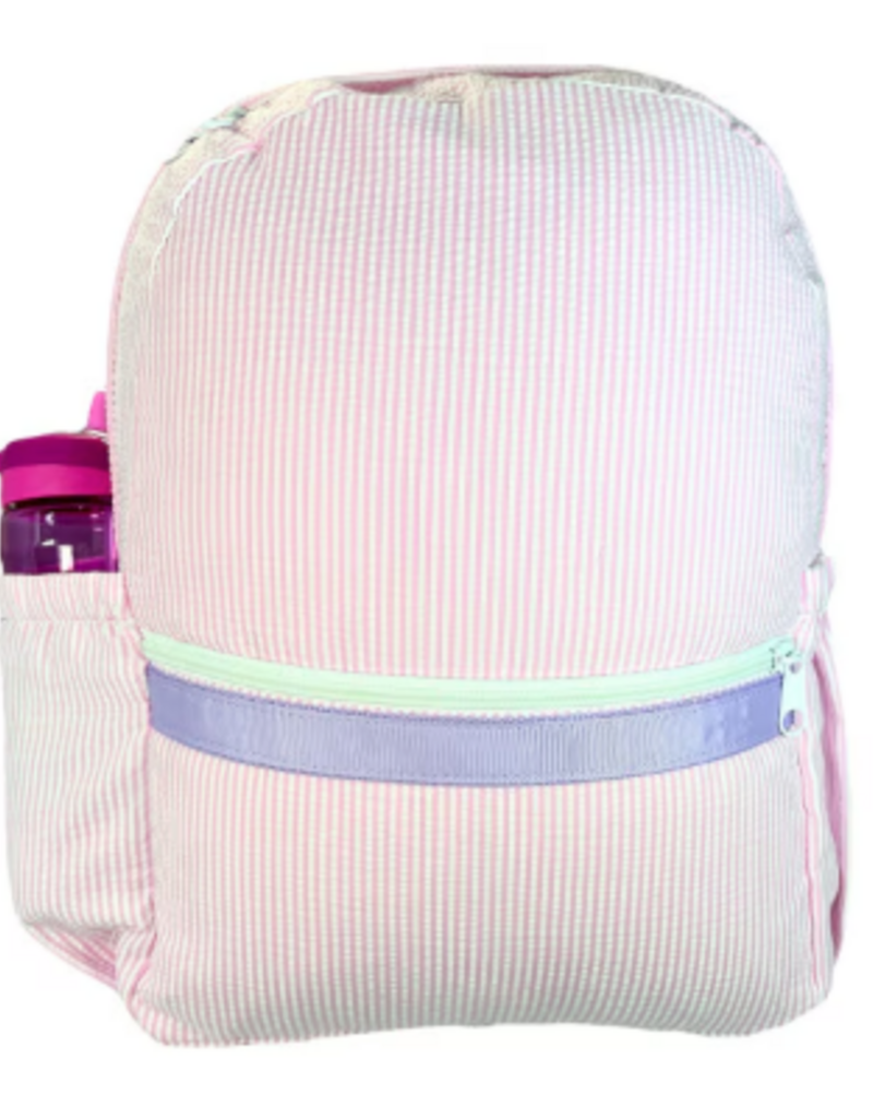 Oh Mint Medium Backpack w/ Pockets Princess Seersucker
