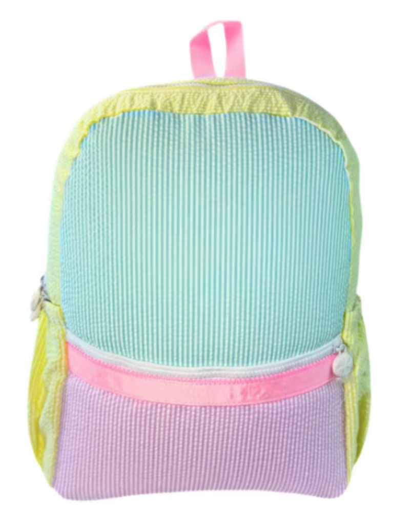 Oh Mint Medium Backpack w/ Pockets 1989 Seersucker