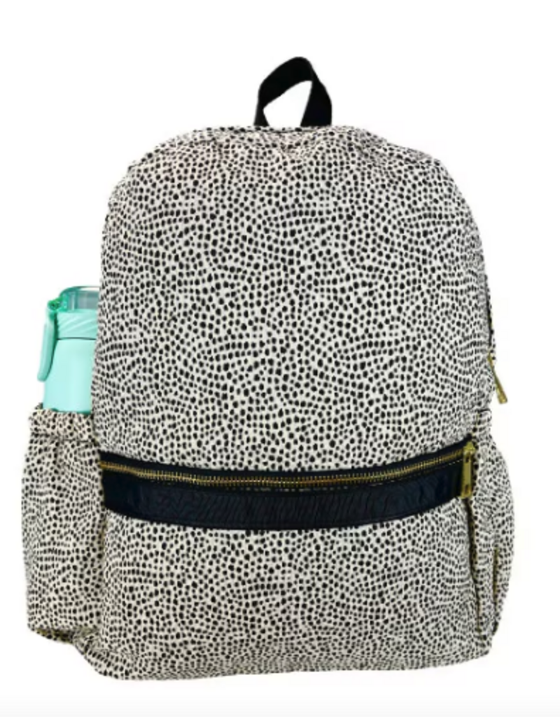 Oh Mint Medium Backpack w/ Pockets Cheetah Seersucker