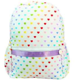 Oh Mint Medium Backpack w/ Pockets Tiny Hearts
