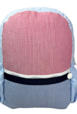 Oh Mint Medium Backpack w/ Pockets Yankee Doodle Seersucker