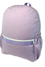 Oh Mint Medium Backpack w/ Pockets Lilac Gingham