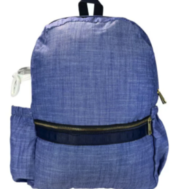 Oh Mint Medium Backpack w/ Pockets Navy Chambray