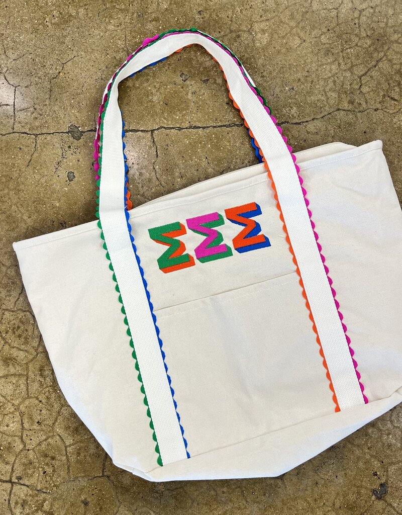 The Old School Sorority Ricrac Tote