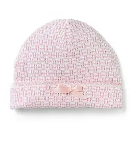 Paty Paty Knit Saylor Beanie w/ Bow - Pink