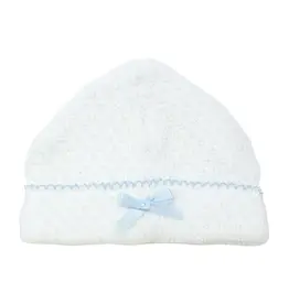 Paty Paty Knit Saylor Beanie - White w/ Blue Trim