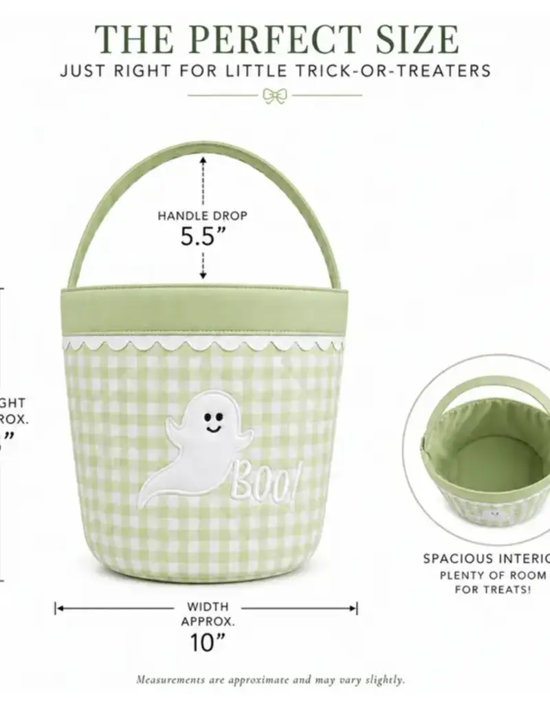 Bits & Bows Glow-in-The-Dark Ghost Tote w/ Name