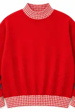ARB Blanks Gingham Red Mock Neck