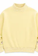 ARB Blanks Gingham Butter Yellow Mock Neck