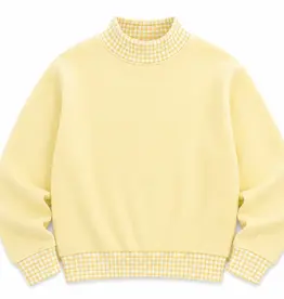ARB Blanks Gingham Butter Yellow Mock Neck
