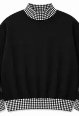 ARB Blanks Gingham Black Mock Neck