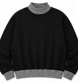 ARB Blanks Gingham Black Mock Neck