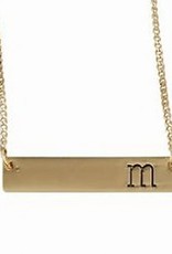 Mud-Pie Initial Bar Necklace