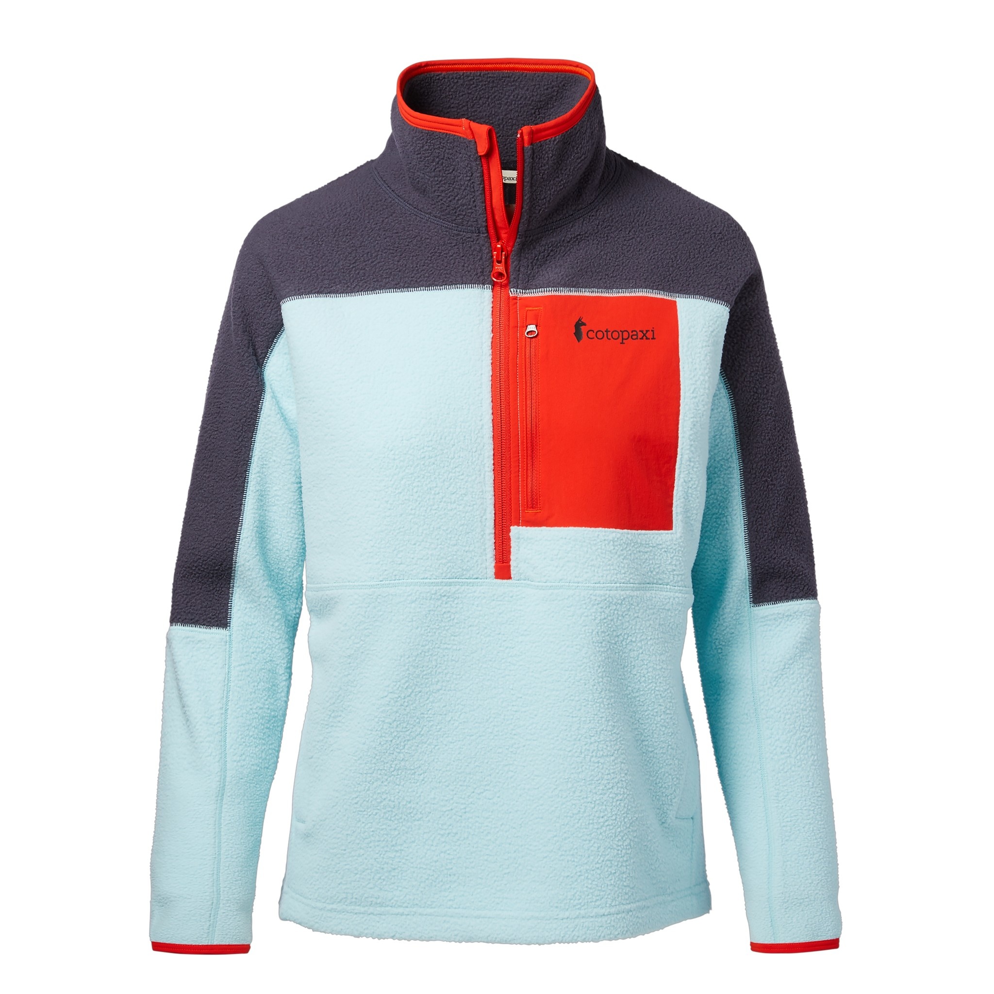 grey half zip fleece