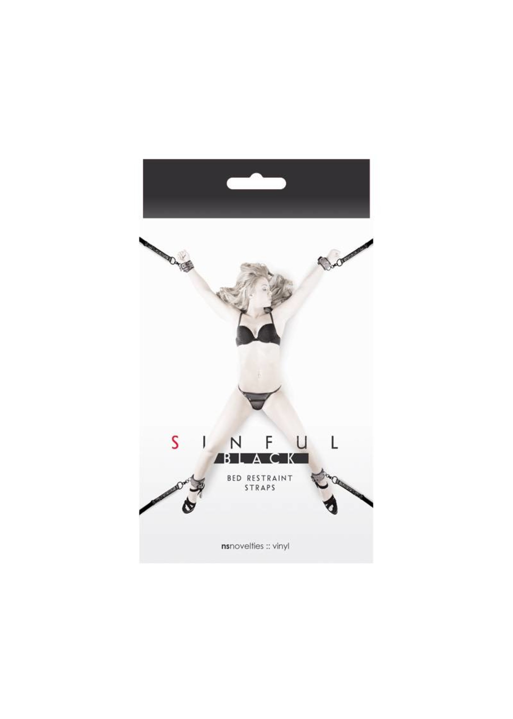 NS Novelties Sinful - Bed Restraint Straps - Black