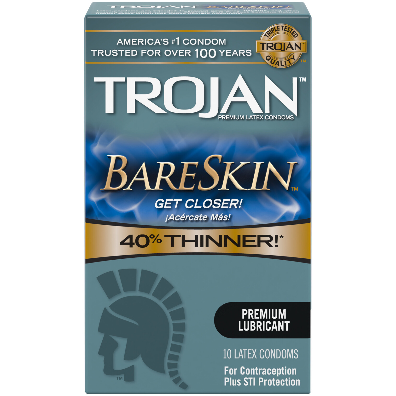 Trojan Trojan- BareSkin Condoms- 10 pack
