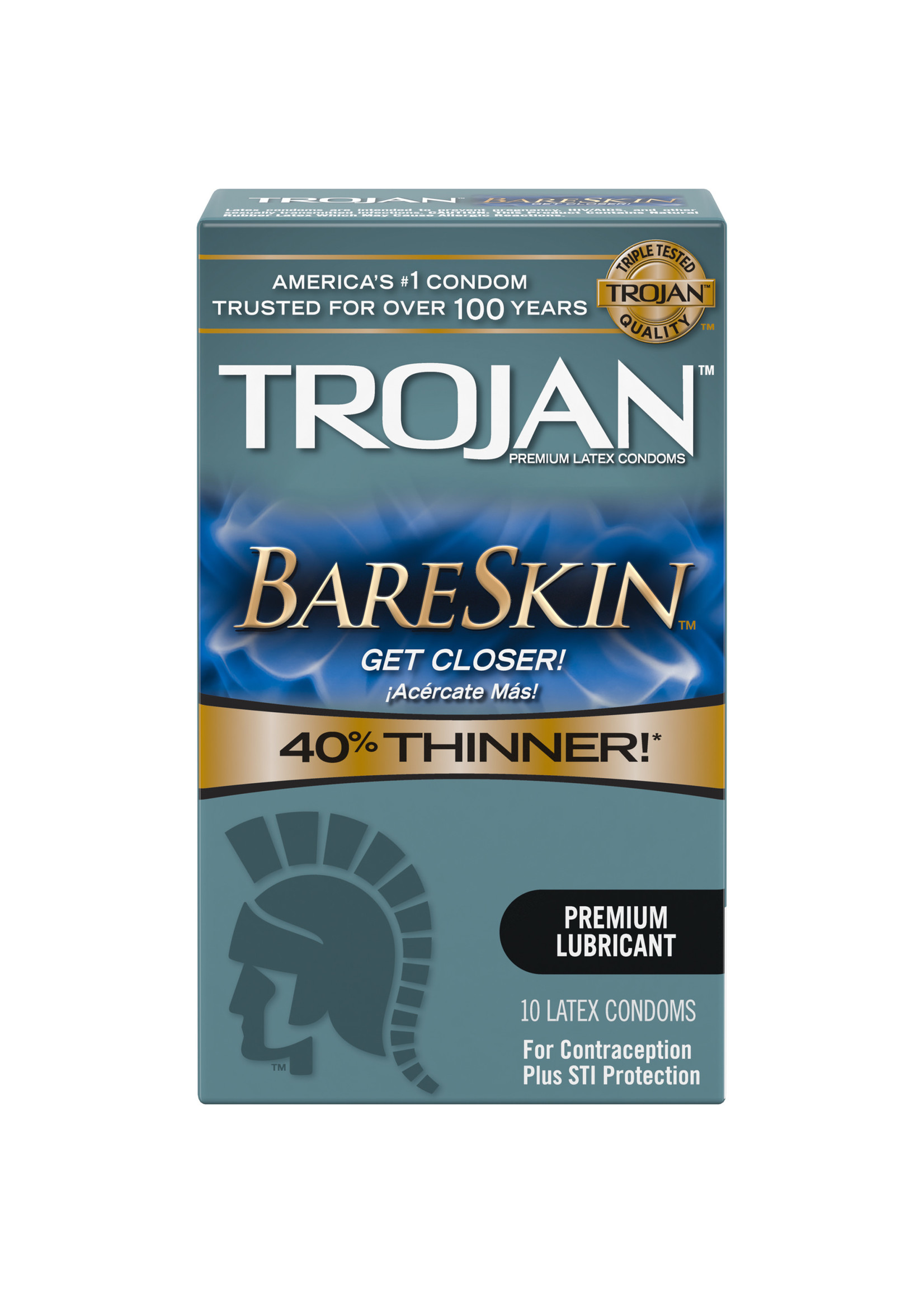 Trojan Trojan- BareSkin Condoms- 10 pack