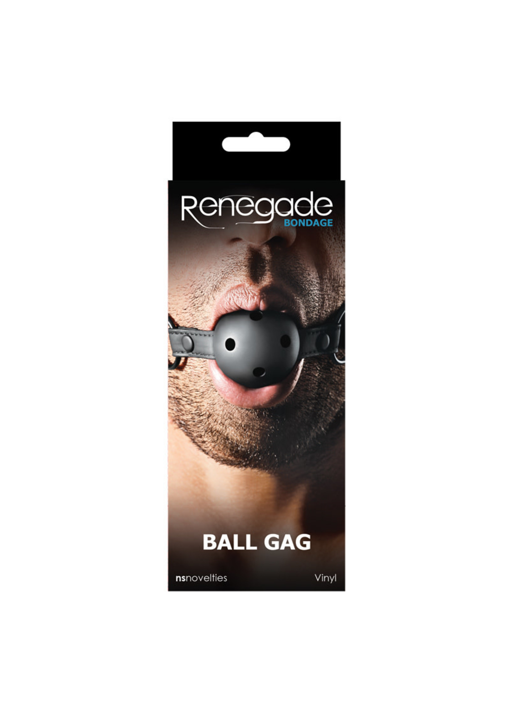 NS Novelties Renegade Bondage - Ball Gag - Black