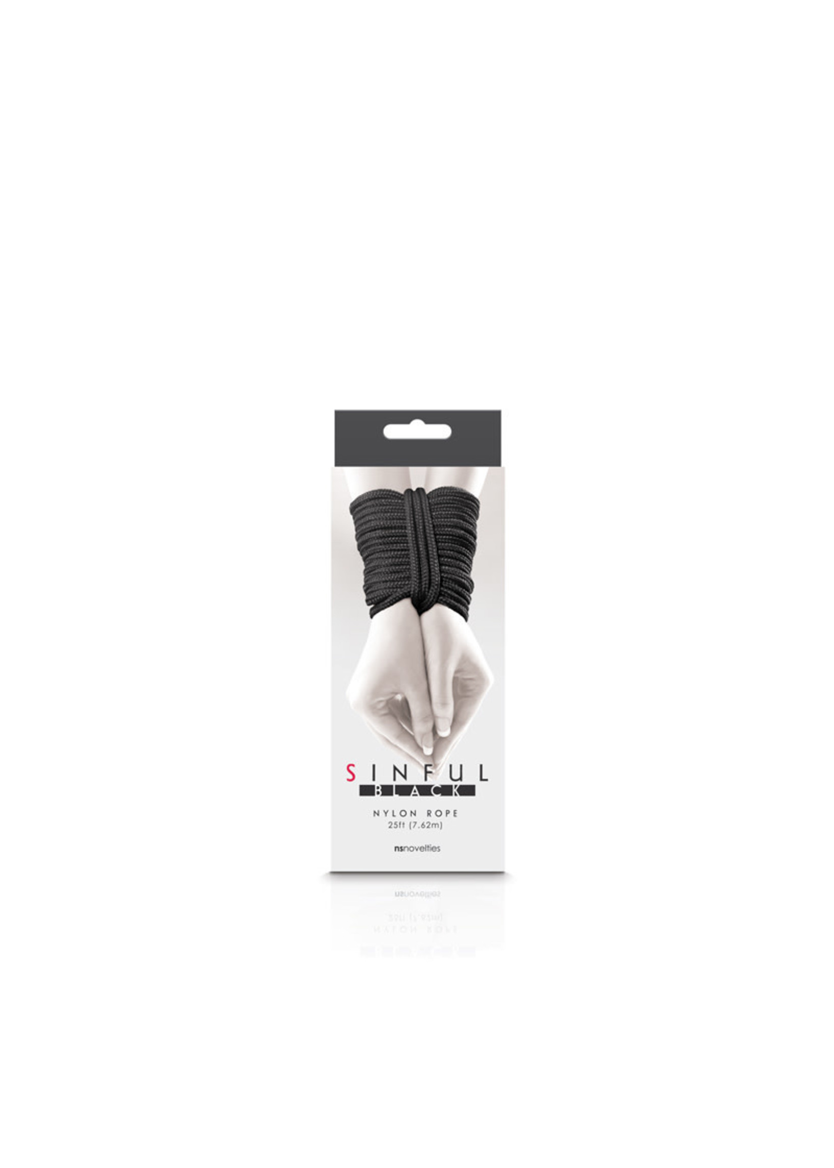 NS Novelties Sinful Nylon Rope - Black 25ft
