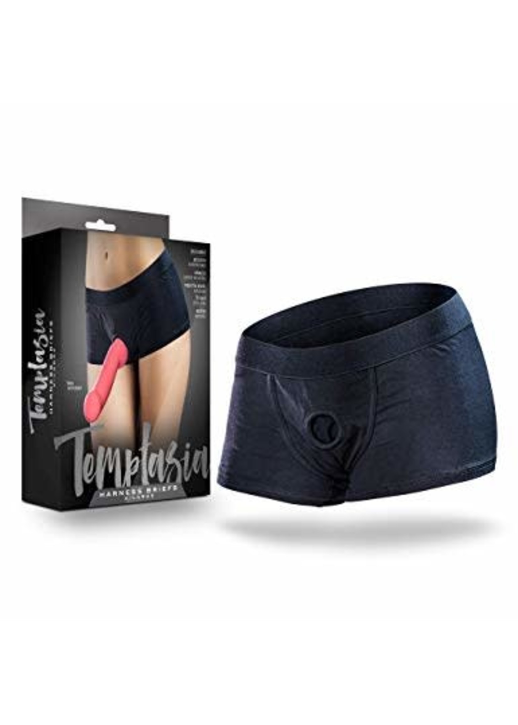 Blush Temptasia Harness Briefs Medium Black