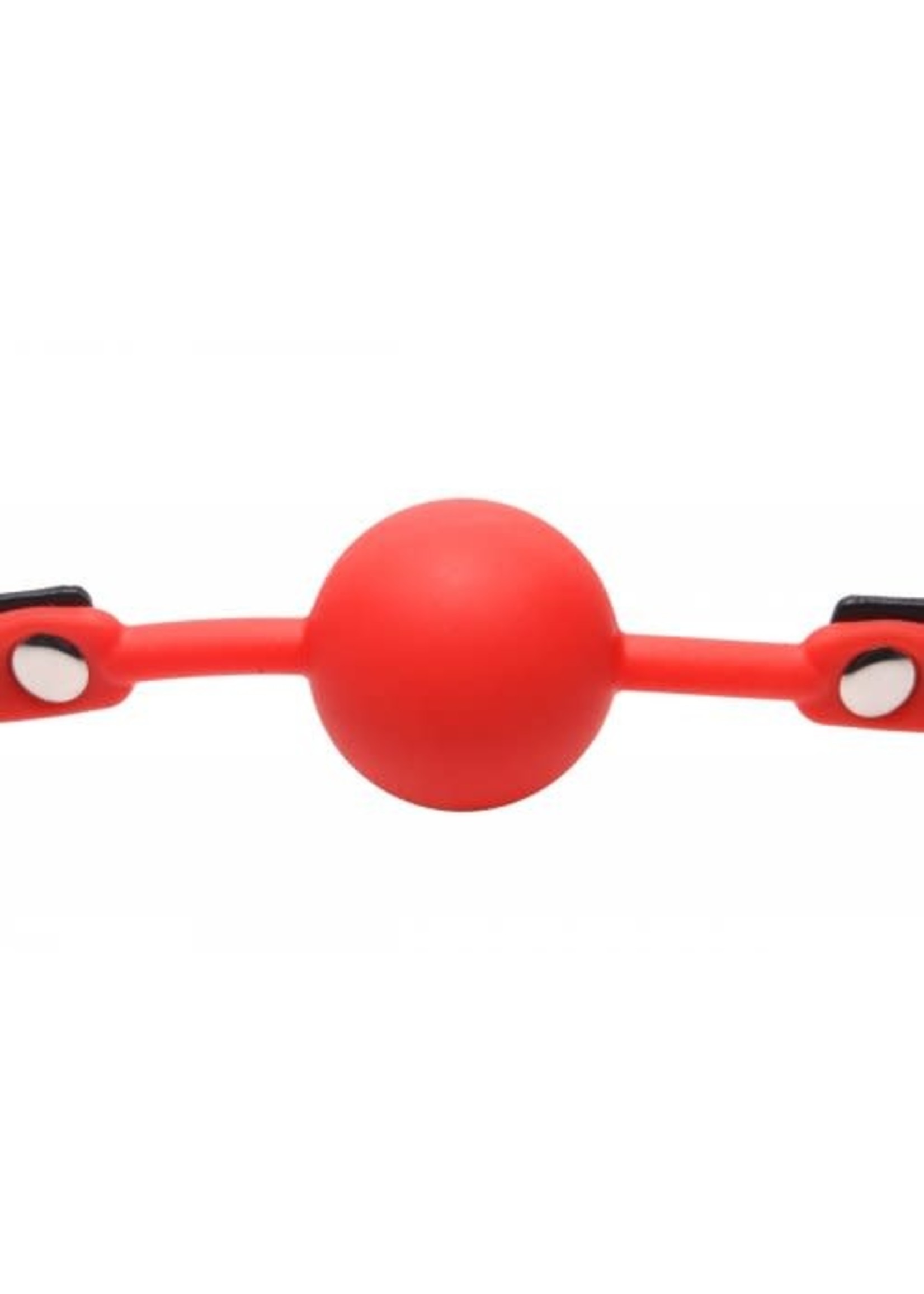 XR Brands Silicone Comfort Ball Gag Red
