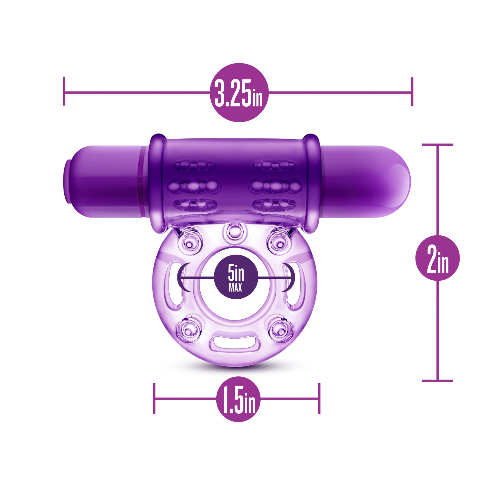 Play With Me Play With Me Vibrating C Ring - Purple